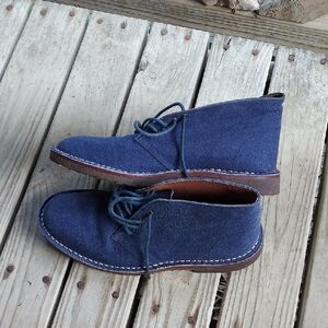 Lands' End Blue Chukka Boots with Contrast Stitching